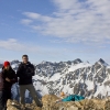 Piz Salteras - Gipfelfoto mit Piz d'Err im Hintergrund